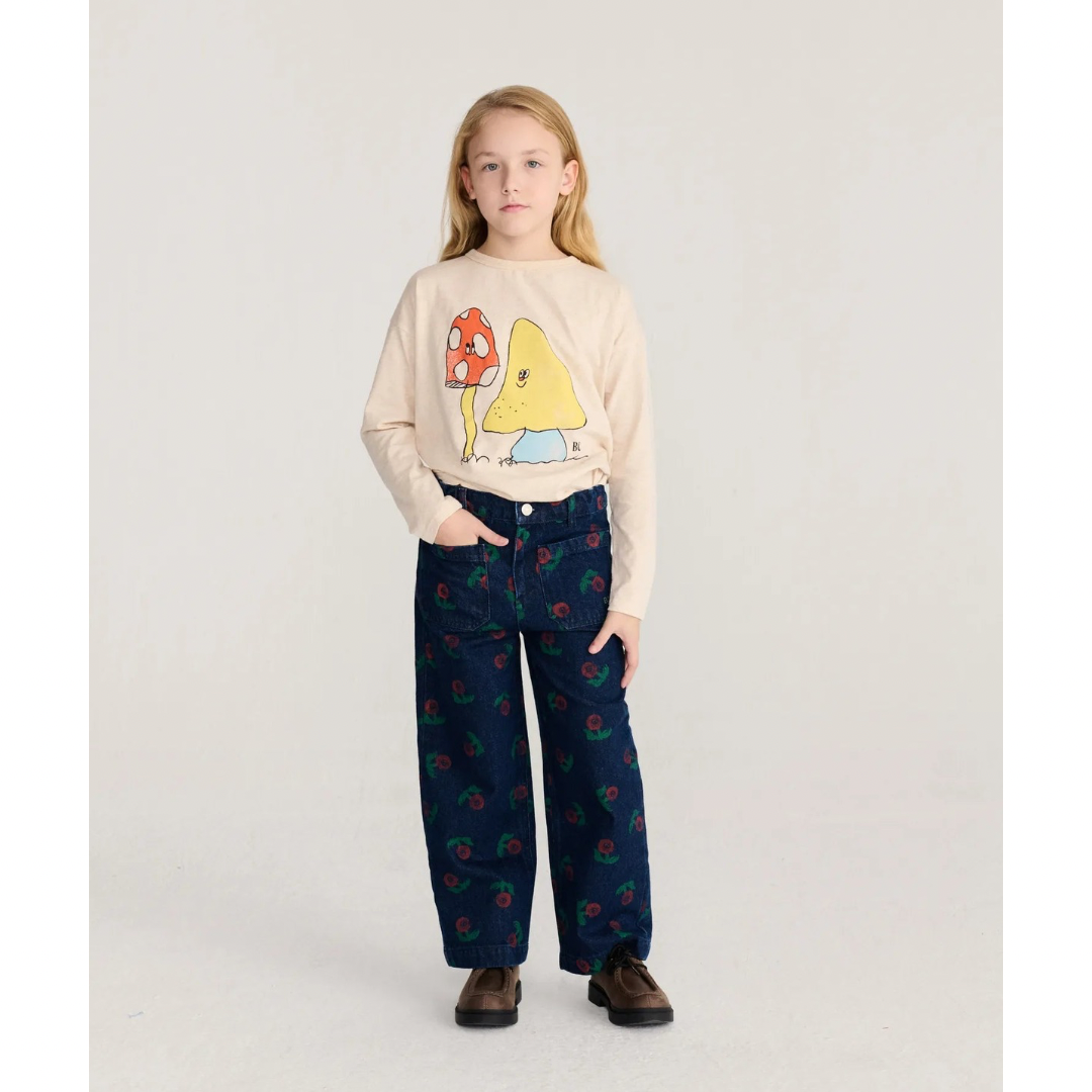 Stamp Bloom All Over Denim Pants