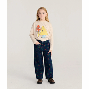 Stamp Bloom All Over Denim Pants