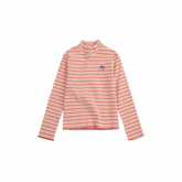 Energy Flower Stripes Turtleneck T-Shirt