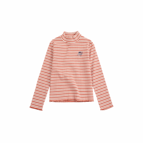 Energy Flower Stripes Turtleneck T-Shirt