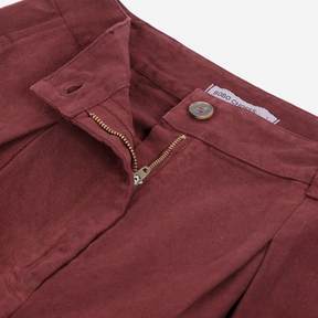 Pleated Twill Wide Leg Pants
