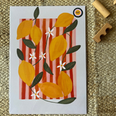 Lemons & Stripes Print